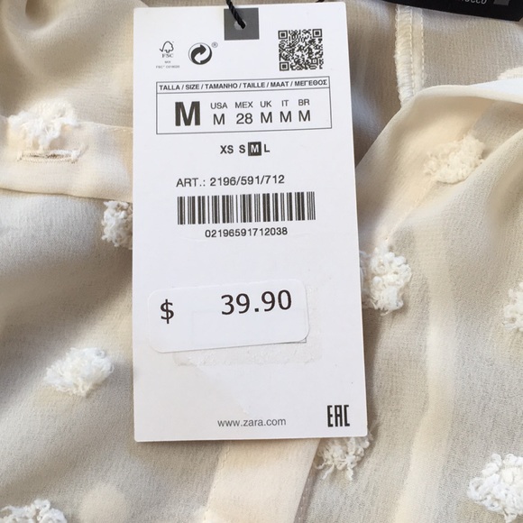 Zara ivory textured shirt - Picture 5 of 6